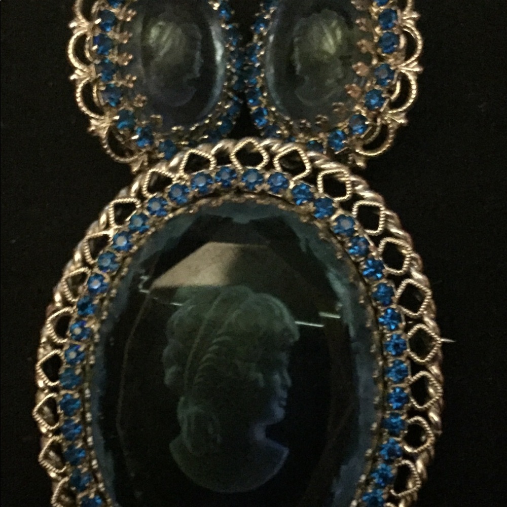 COPY - Antique Sky Blue Intaglio Set by Warner
